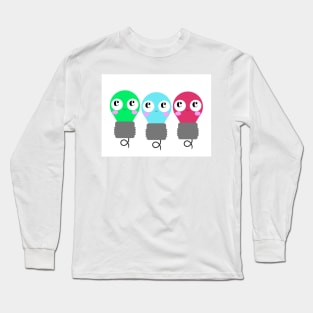 Bright Light Bulb Tricolor Trio Long Sleeve T-Shirt